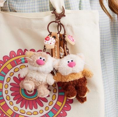 咖啡喵呜“拿铁”+心里，毛绒钥匙扣 商品图3