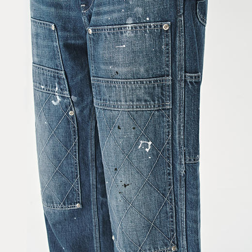 714street旗舰款美式复古泼墨水洗牛仔裤男24秋季新款宽松休闲裤 商品图4