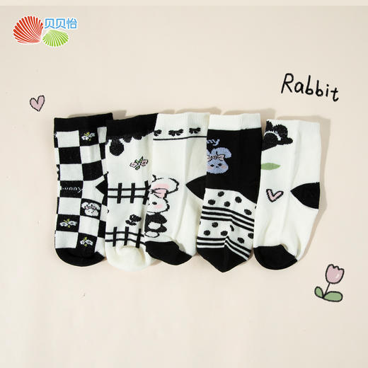 贝贝怡春秋四季款女童儿童袜（5双装） 商品图1