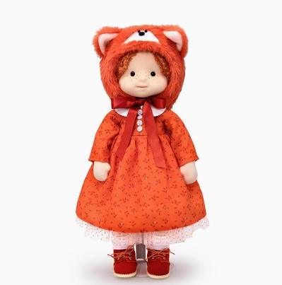 BUDIBASA巴迪宝思手工洋娃娃伊娃+狐狸帽（38 cm） 商品图0