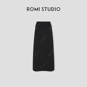 ROMI STUDIO“率性从容”*植物纤维松紧腰修身半裙 431X5076