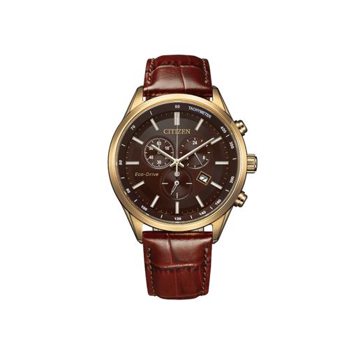 西铁城/CITIZEN光动能正品皮带商务经典三眼计时男表AT2573-07X 商品图1