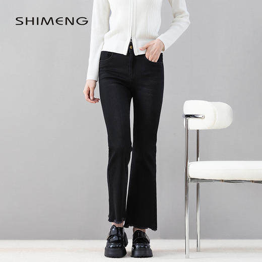 SKK8BD202诗梦女装黑色阔腿裤 商品图0