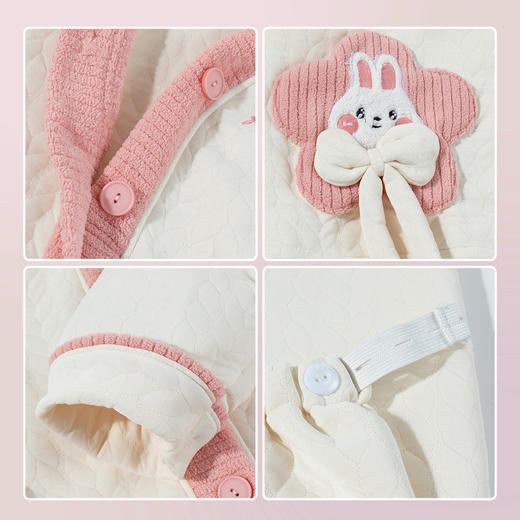 贝贝怡【孕产两穿】女士秋冬新款夹棉家居服可调节腰口侧边哺乳防走光ZB4DY005 商品图6