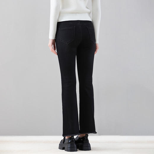 SKK8BD202诗梦女装黑色阔腿裤 商品图3