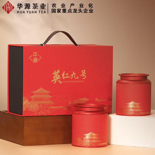 【年货茶礼】茶叶 英红九号 红茶 茶叶礼盒 年货礼盒 英德红茶礼盒 茶饮 华源  300g 商品图0