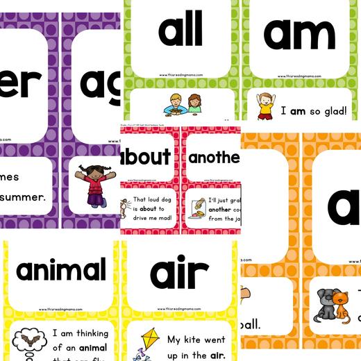 sight words sentence高频词卡 配套音频L1-L5 商品图0