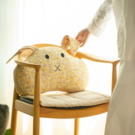 浆果系列兔子腰枕办公室护腰靠座椅腰枕靠背久坐办公椅子腰垫靠枕 商品图0