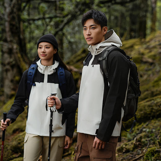 自由基地轻量抗撕裂薄款防静电单层防水连帽冲锋衣户外休闲同情款 NMJ-2013 商品图1