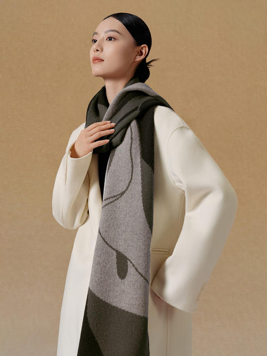 万事利羊毛围巾-时光奇域 商品图0