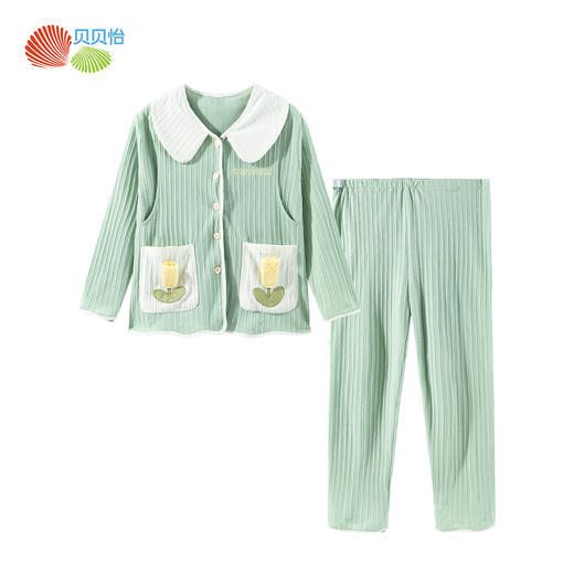 贝贝怡【素雅翻领月子服】24秋冬新款空气棉保暖舒适侧开便捷哺乳套装
ZB4DY004 商品图6