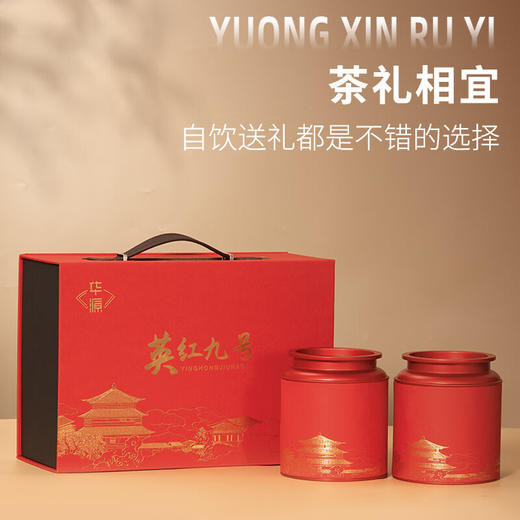 【年货茶礼】茶叶 英红九号 红茶 茶叶礼盒 年货礼盒 英德红茶礼盒 茶饮 华源  300g 商品图4