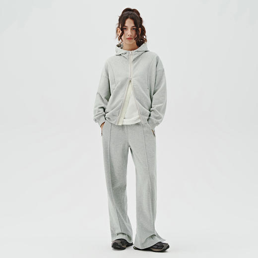 714street秋冬新款重磅500g解构连帽卫衣开衫情侣宽松卫衣外套男 商品图4