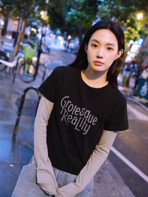 现货正品SPELLEDIT2024秋季新品Reality 短袖美式复古字母印花T恤 商品图2