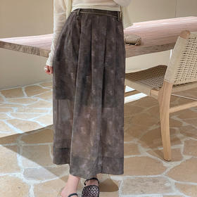 【顺丰包邮】34929 洛诗琳高货原创油画感竖纹肌理感仙气半身裙228