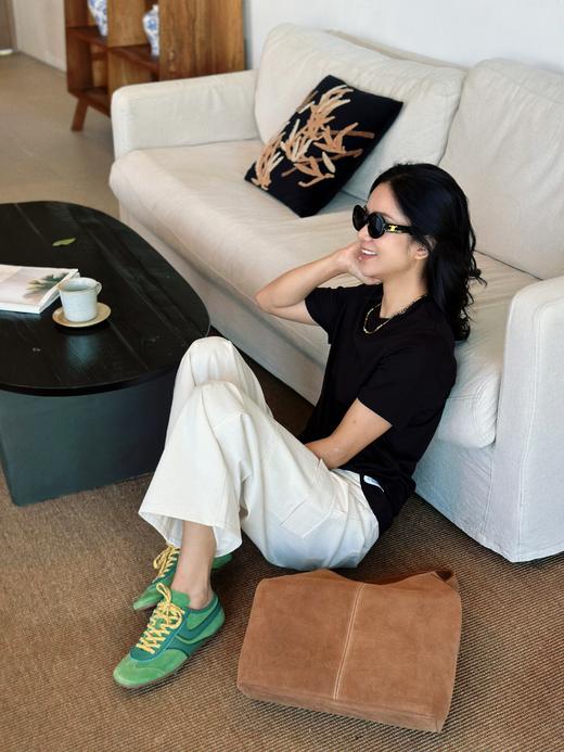 周末福利🧧【顺丰包邮】80649高货丝柔棉 (蚕丝跟棉的结合)基础款百搭宽松短袖T恤 100%棉112 商品图0