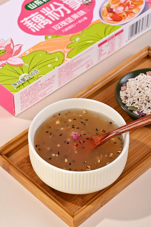 野风酥200克藕粉羹桂花坚果味 玫瑰坚果味 商品图3