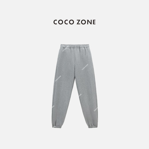 COCO ZONE 100棉松紧腰束脚裤纯色通勤休闲裤CC2C1570 商品图0