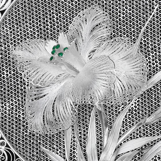 子佩集S999银纯手工制作【雅鸢凝露】花丝盘纯银摆件大师工坊原创设计【YYNLHSP】2409 商品图2