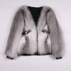 SIM GRACE  优雅夫人2024新品白茶水墨进口十字狐稀有狐狸毛皮草配绵羊皮外套 商品缩略图3