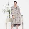 SIM GRACE 优雅夫人 女士轻奢天鹅绒水貂印连帽外套时尚宽松长款 商品缩略图0