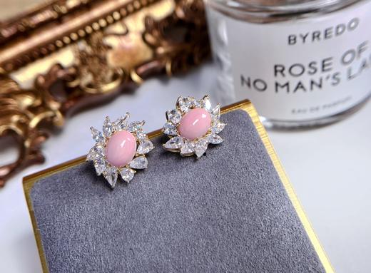 7DAYS粉黛系列多珠甜甜圈耳钉海螺贝珠 商品图0