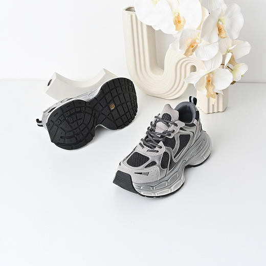 经典鲨2024年秋季款韩版时尚拼色系带透气舒适休闲老爹鞋女KW179-D37011 商品图2