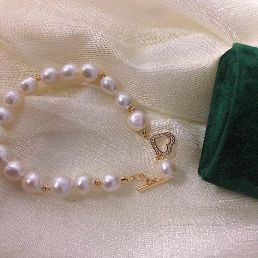 7DAYS复古爱心扣珍珠手链 商品图2