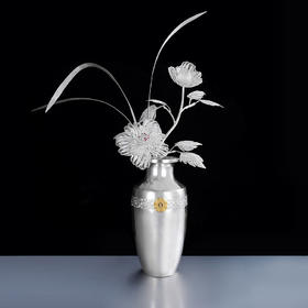 子佩集S999银手工银花丝【芙花鸢影】花丝镶嵌插花瓶大师工坊原创设计【FHYYHP】(而已店)