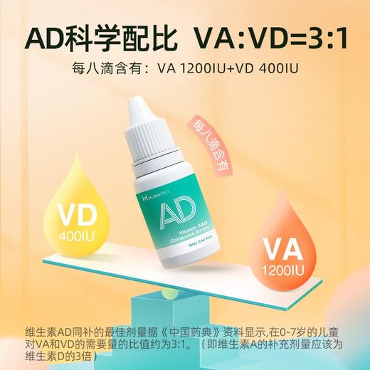 【全国包邮】合普诺婴儿幼儿维生素AD儿童VAVD液滴剂新生宝宝ad非胶囊 商品图1