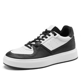 4楼ECCO爱步厚底板鞋男 秋季新款简约时尚真皮休闲鞋 街头ACE856824