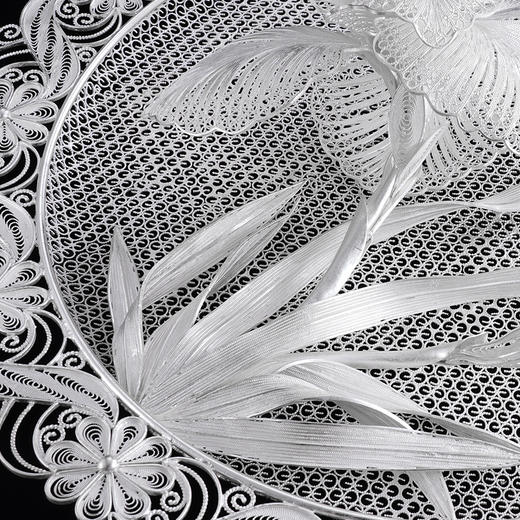 子佩集S999银纯手工制作【雅鸢凝露】花丝盘纯银摆件大师工坊原创设计【YYNLHSP】2409 商品图7