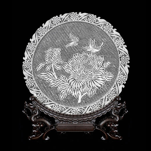 子佩集S999银纯手工制作【花蝶绮梦】花丝盘大师工坊原创设计【DWFG】蝶舞富贵2409 商品图8