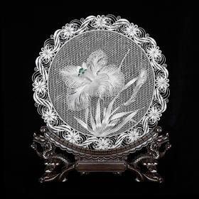 子佩集S999银纯手工制作【雅鸢凝露】花丝盘纯银摆件大师工坊原创设计【YYNLHSP】2409