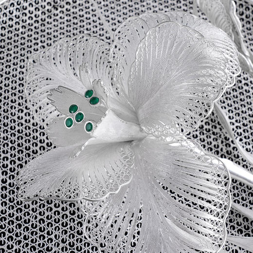 子佩集S999银纯手工制作【雅鸢凝露】花丝盘纯银摆件大师工坊原创设计【YYNLHSP】2409 商品图5