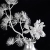 子佩集S999银手工银花丝【松间鹃鸣】花丝镶嵌插花瓶大师工坊原创设计【SJJMHP】2409 商品缩略图4