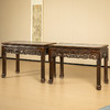 清中期 红木镶云石透雕拐子纹供桌（一对） 商品缩略图4