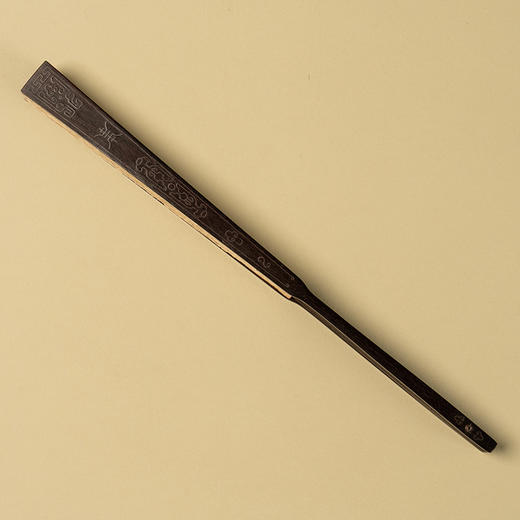 清 王潜则民款书法诗文成扇紫檀嵌银丝扇骨 商品图4