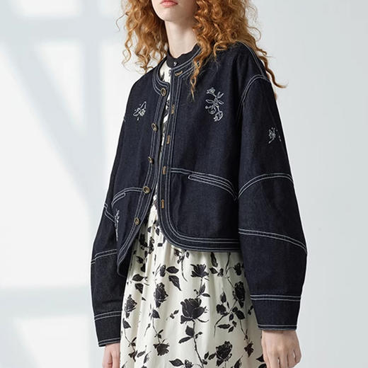 裁缝学苑AQ360落肩袖牛仔夹克短外套纸样女装秋季新款上衣服装打板 商品图1