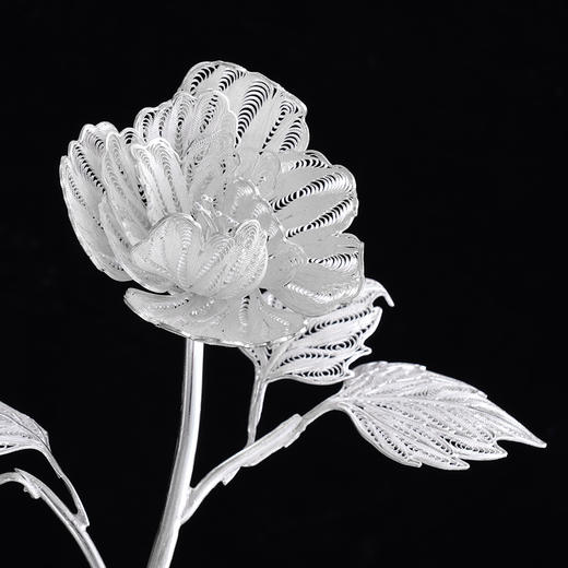 子佩集S999银手工银花丝【芙花鸢影】花丝镶嵌插花瓶大师工坊原创设计【FHYYHP】(而已店) 商品图3