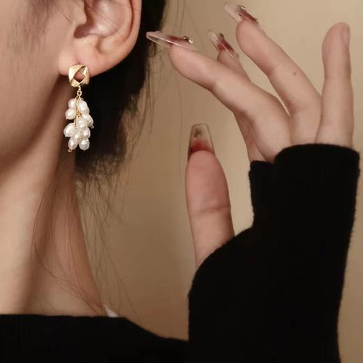 7DAYS复古麦穗珍珠耳环耳钉 商品图5