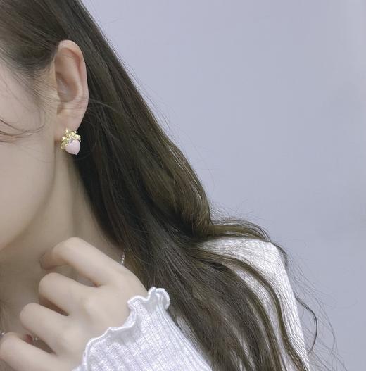 7DAYS粉黛系列蜜桃海螺贝珠耳钉项链套装 商品图7