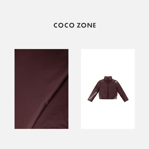 COCO ZONE 时尚纯色气质立领鹅绒服简约保暖上衣CC2C1633 商品图2