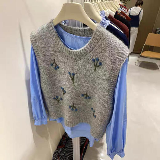 树叶马海毛马甲 商品图4