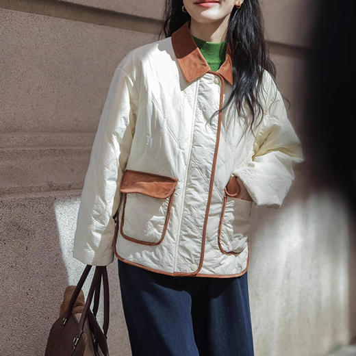 裁缝学苑AQ361菱格轻薄棉衣棉服纸样女装冬季新款夹棉外套上衣样板 商品图5