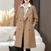 秋季新款女装韩版修身双排扣长款外套女式风衣 ZYF8903 商品缩略图3