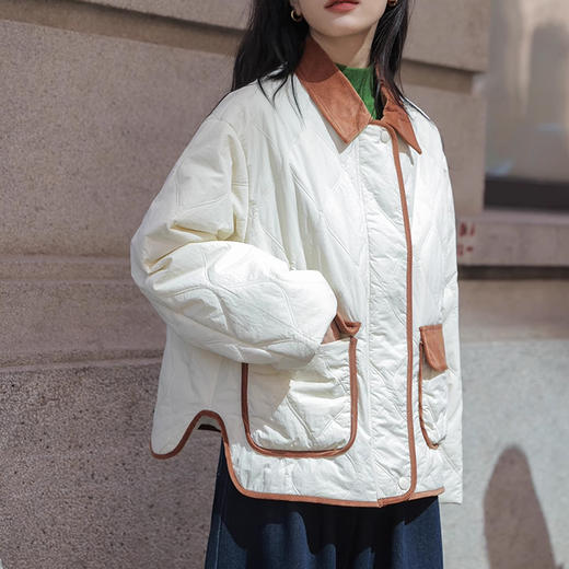 裁缝学苑AQ361菱格轻薄棉衣棉服纸样女装冬季新款夹棉外套上衣样板 商品图1