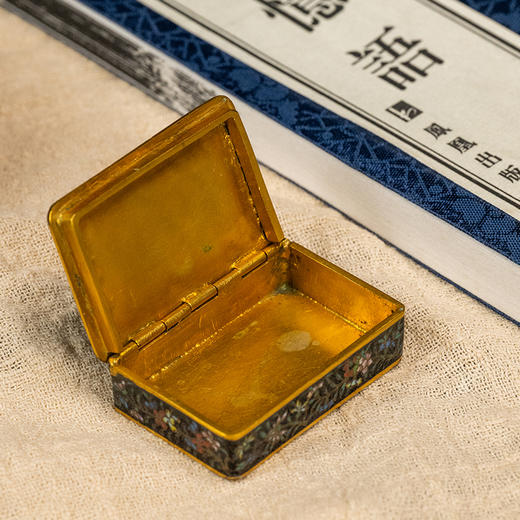 民国 铜胎掐丝珐琅云龙纹香盒 商品图3