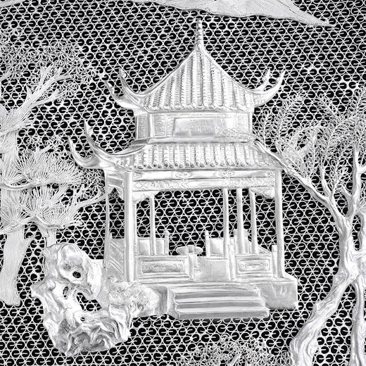 子佩集S999银纯手工制作【晚亭绮梦】花丝盘大师工坊原创设计【WTQMHSP】2409 商品图3