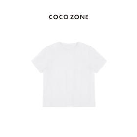 COCO ZONE 2024新款100棉柔软舒适纯色圆领短袖T恤24C10217